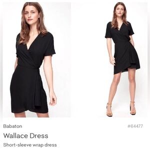 Babaton Black Mini Wrap Dress